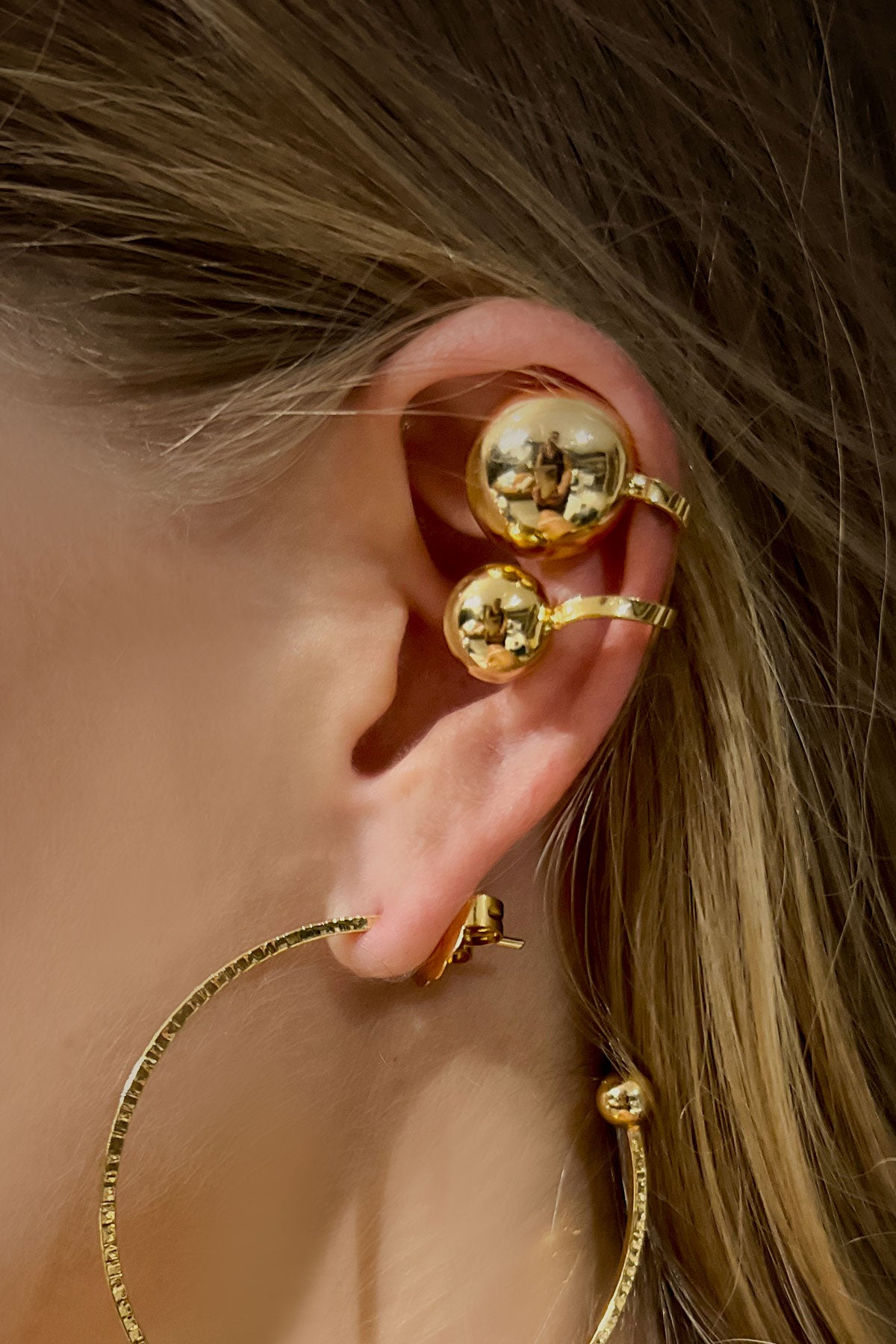 Earcuff ajustable esferas